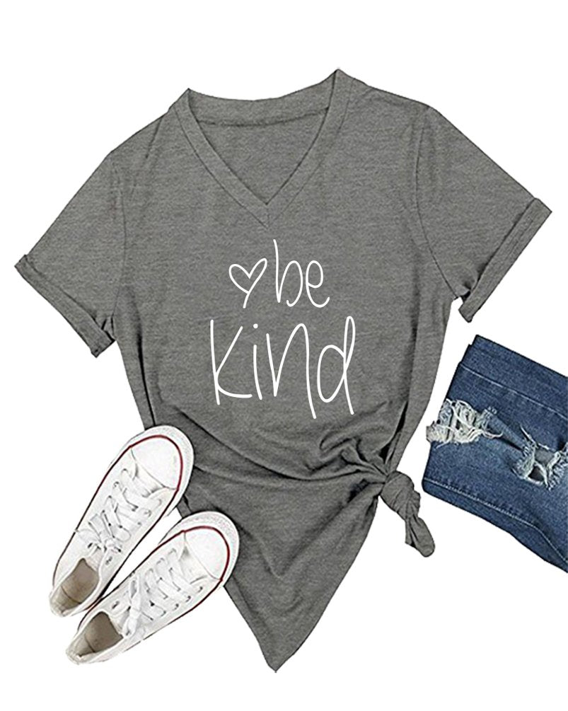 DANVOUY Womens T Shirt Casual Cotton Short Sleeve V-Neck Graphic T-Shirt Tops Tees