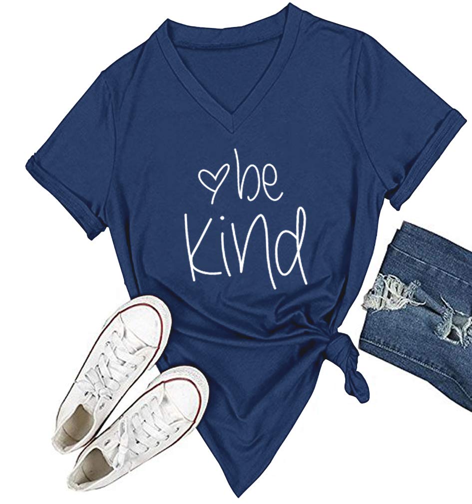 DANVOUY Womens T Shirt Casual Cotton Short Sleeve V-Neck Graphic T-Shirt Tops Tees