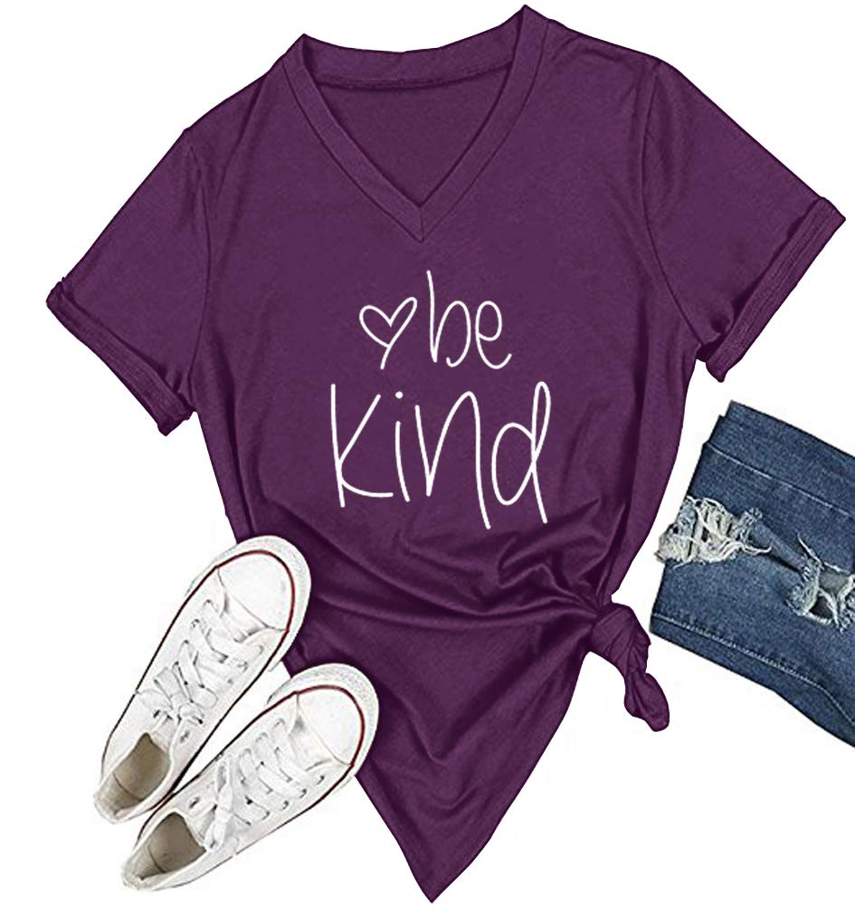DANVOUY Womens T Shirt Casual Cotton Short Sleeve V-Neck Graphic T-Shirt Tops Tees