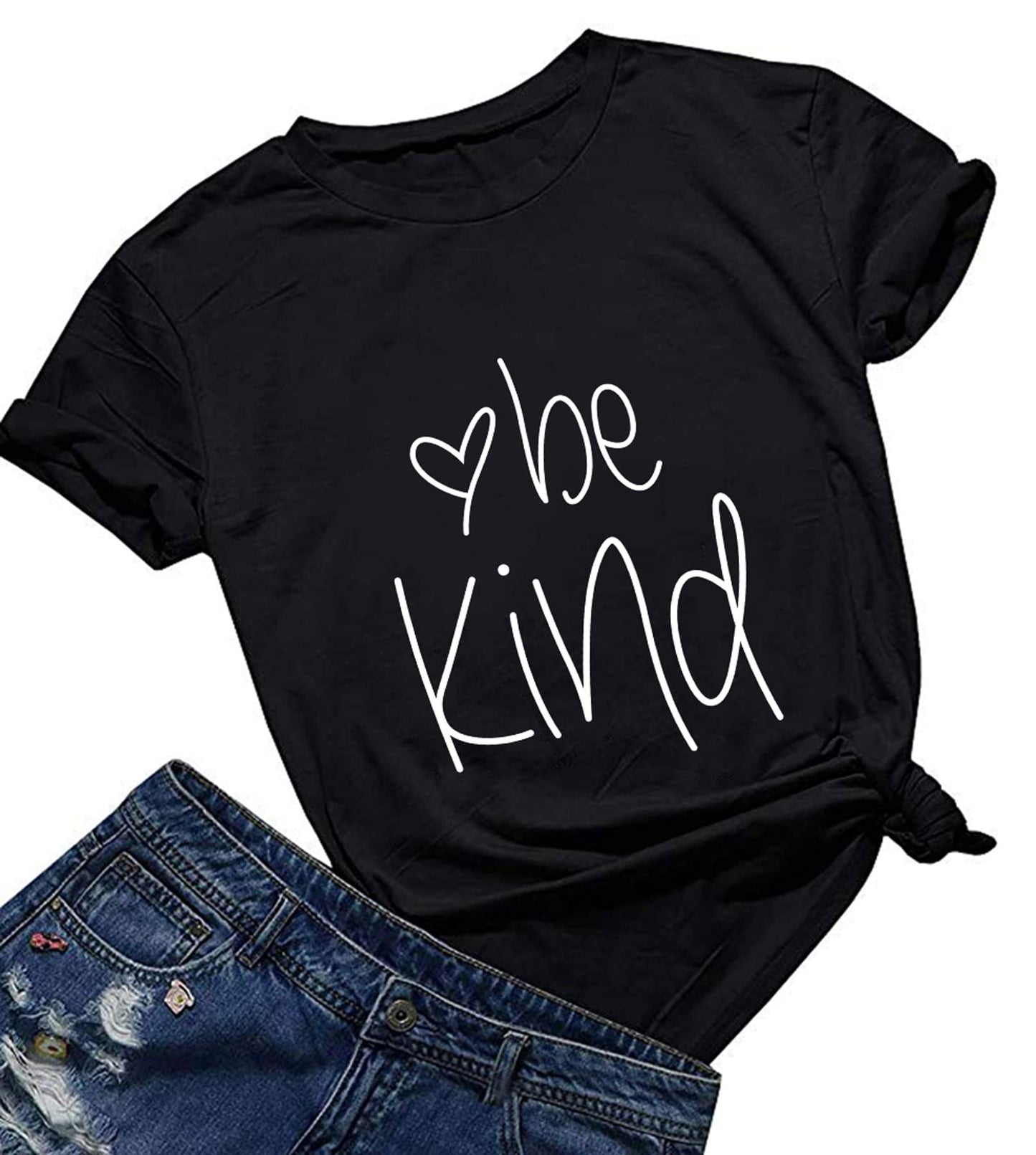 DANVOUY Womens T Shirt Casual Cotton Short Sleeve V-Neck Graphic T-Shirt Tops Tees