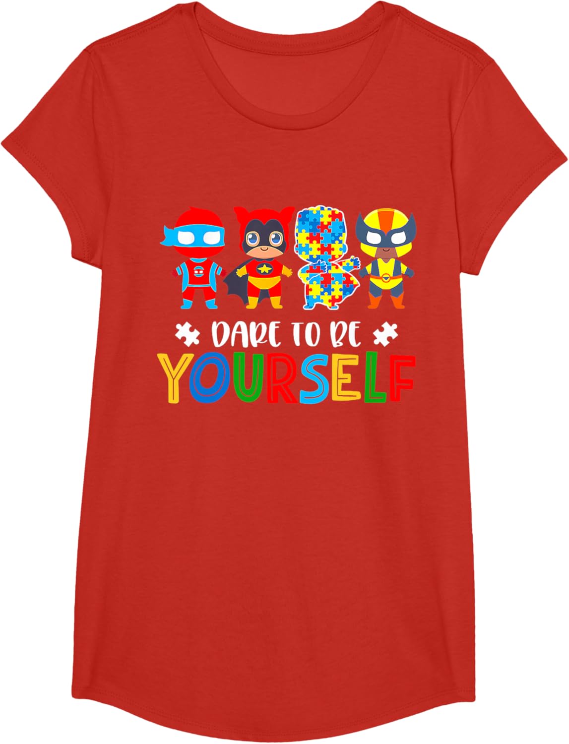 Dare To Be Yourself Autism Awareness Superheroes T-Shirt