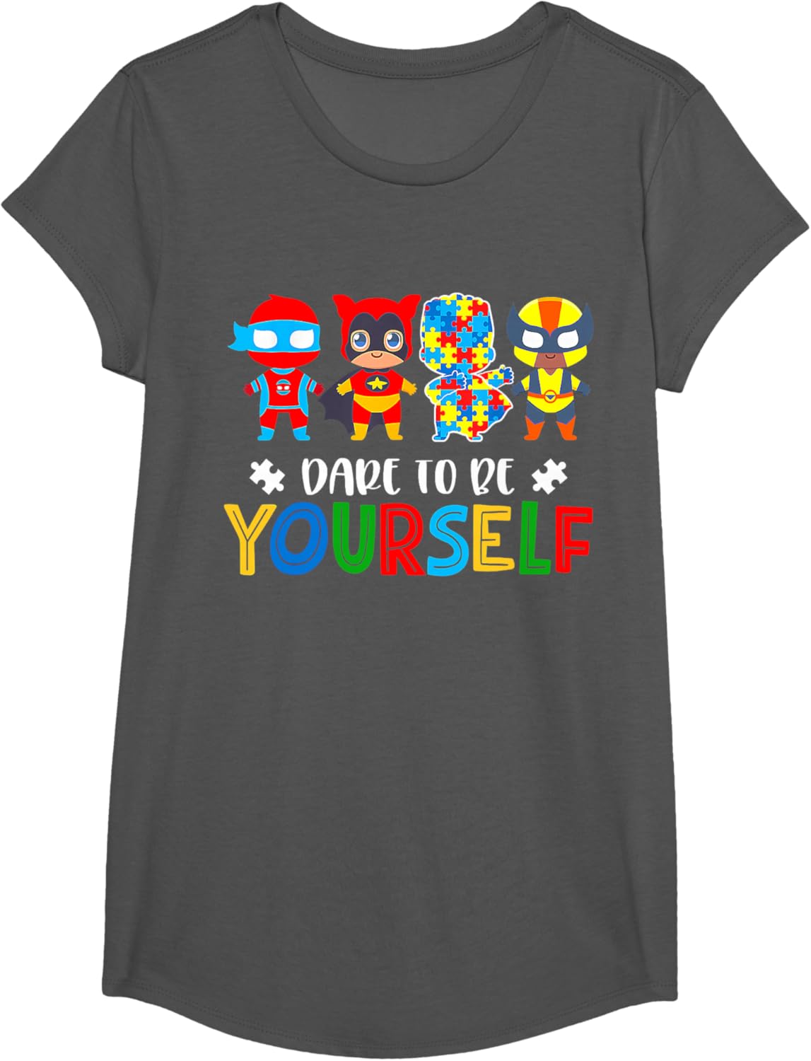 Dare To Be Yourself Autism Awareness Superheroes T-Shirt