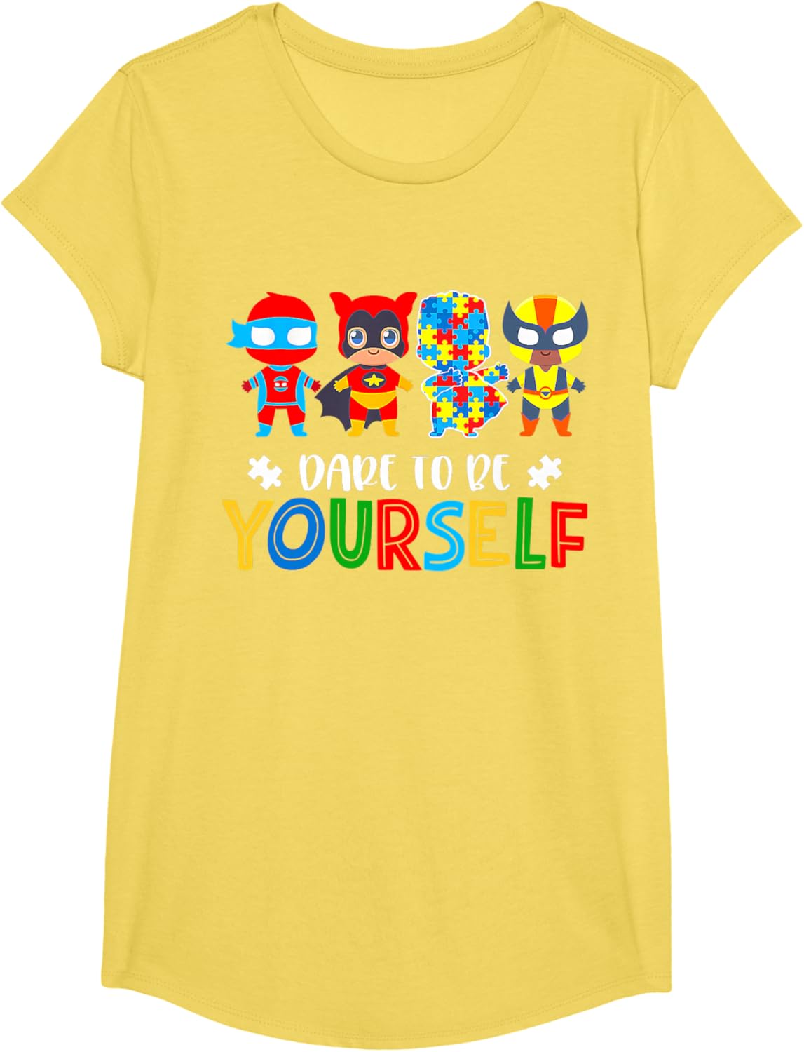 Dare To Be Yourself Autism Awareness Superheroes T-Shirt